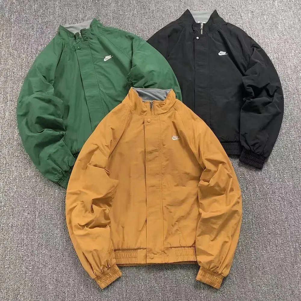 Nike stand collar lined windbreaker jacket — W2CFinds curated find