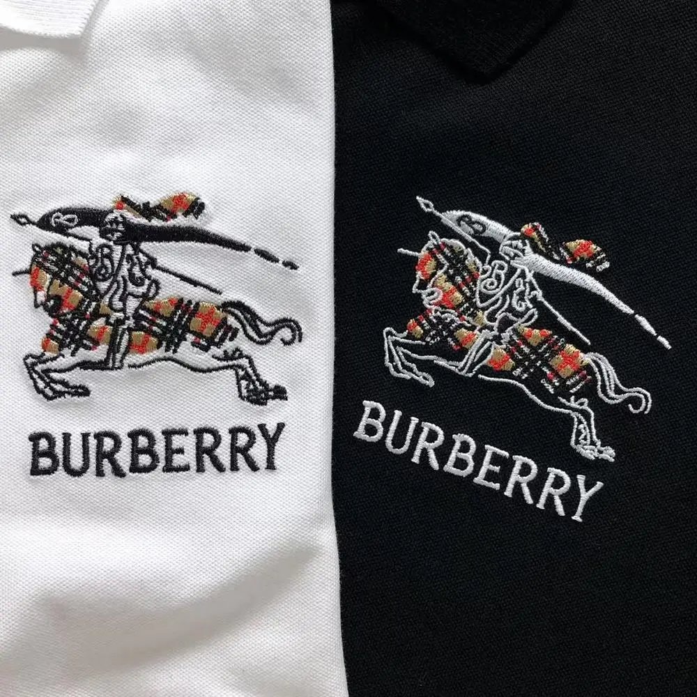 Burberry Shirts Short-Sleeve Polo Shirt with Embroidered Equestrian Knight image 4