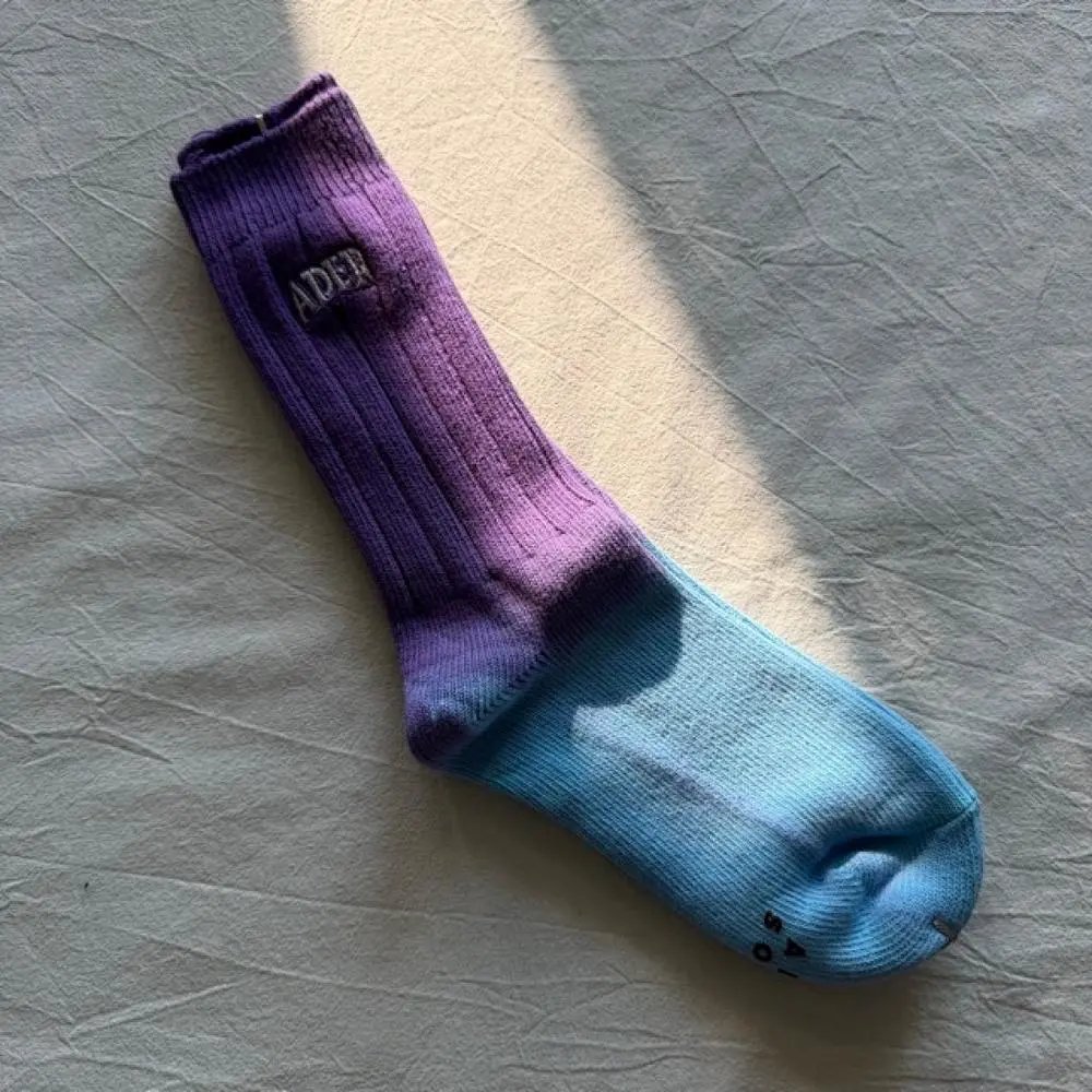 ADER error Socks Ribbed Logo Crew — Style 4