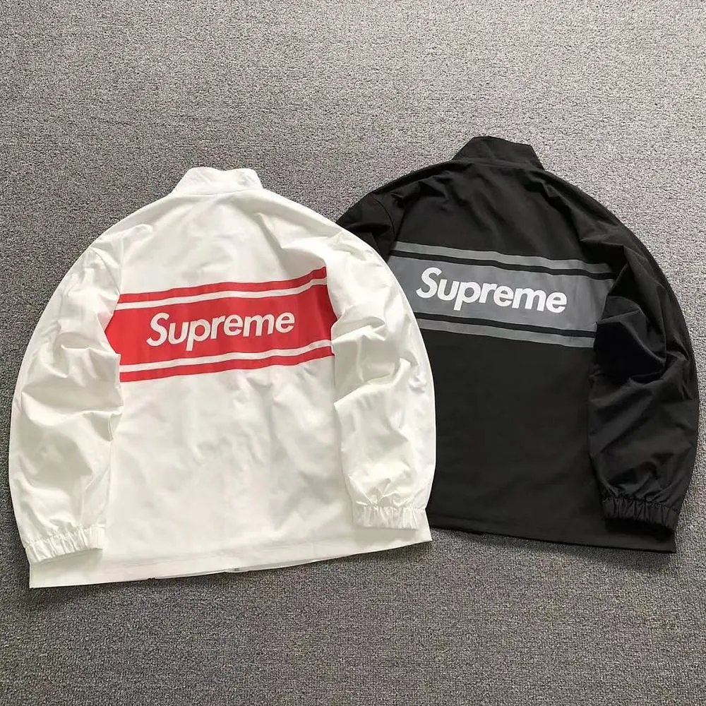 Supreme back logo stand collar windbreaker jacket — W2CFinds curated find