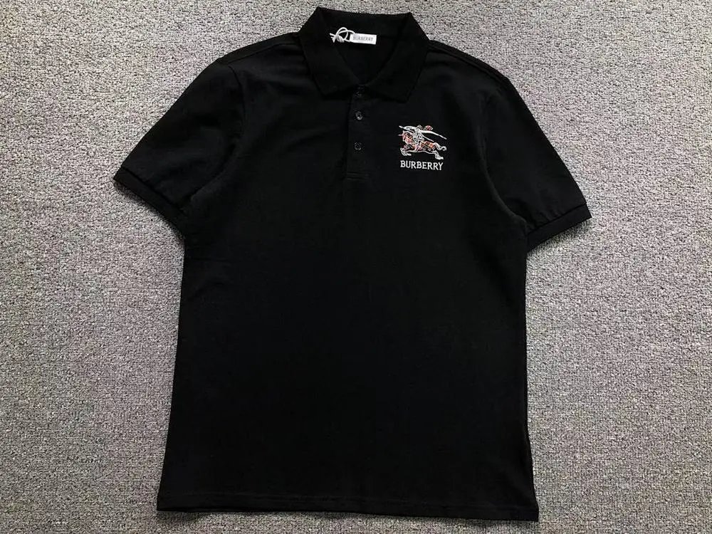 Burberry Shirts Short-Sleeve Polo Shirt with Embroidered Equestrian Knight image 3