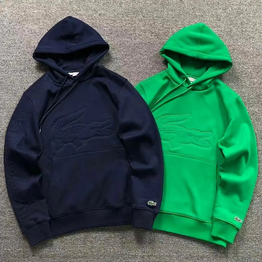 Lacoste embossed logo hoodie — W2CFinds curated find