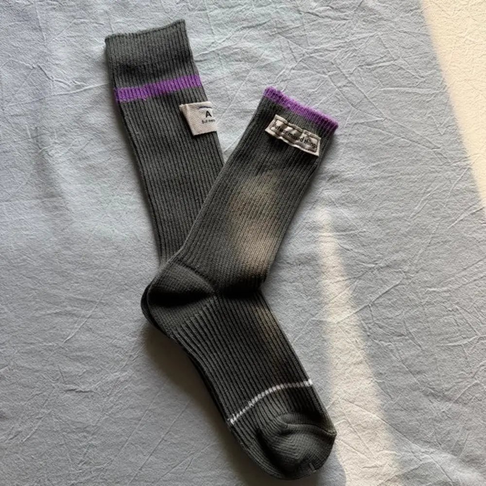 ADER error Socks Ribbed Logo Crew — Style 5