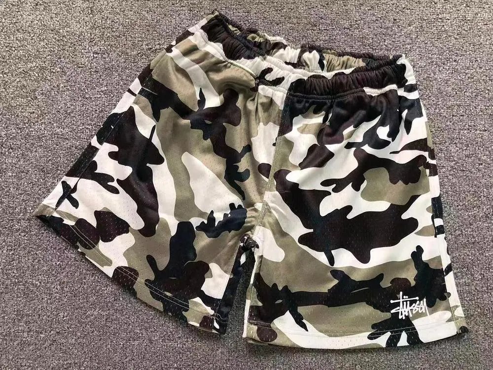 Stüssy Shorts Elastic-Waist Mesh with Camouflage or Leopard Print image 2