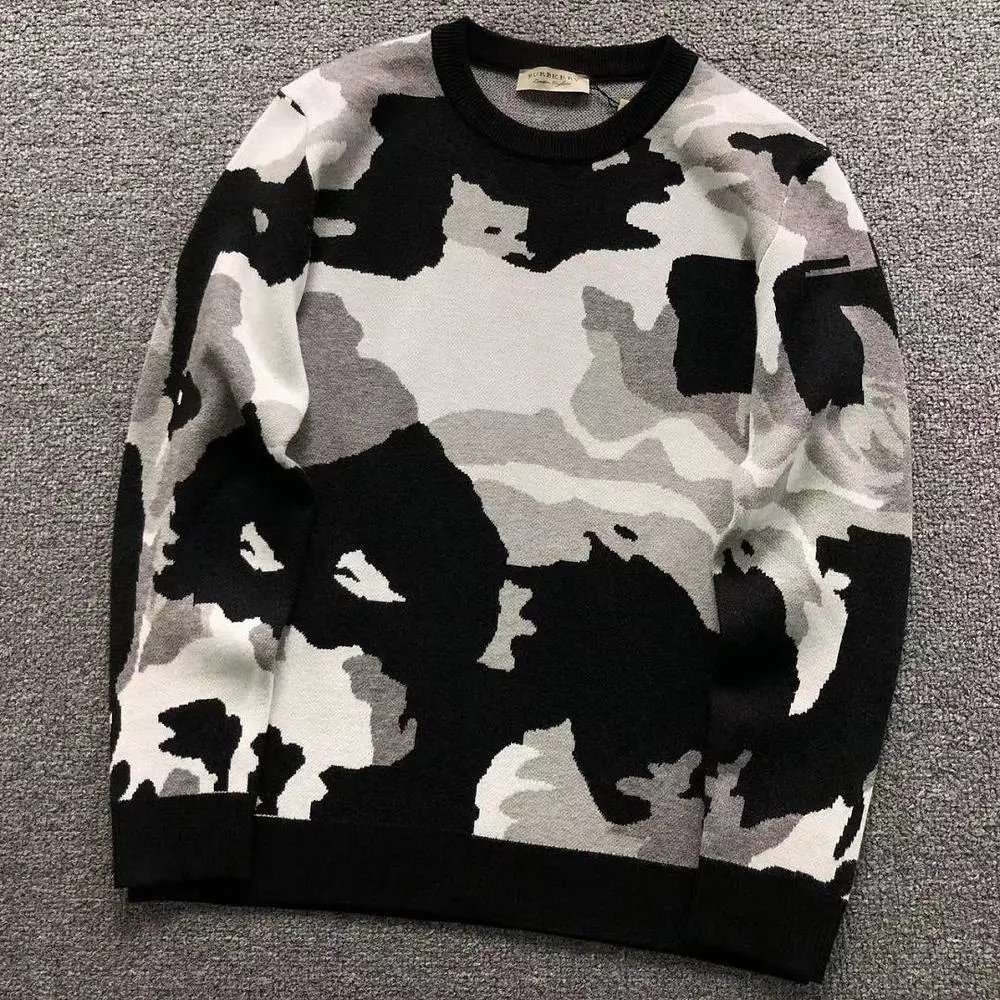 Burberry camouflage jacquard crew neck sweater — W2CFinds curated find