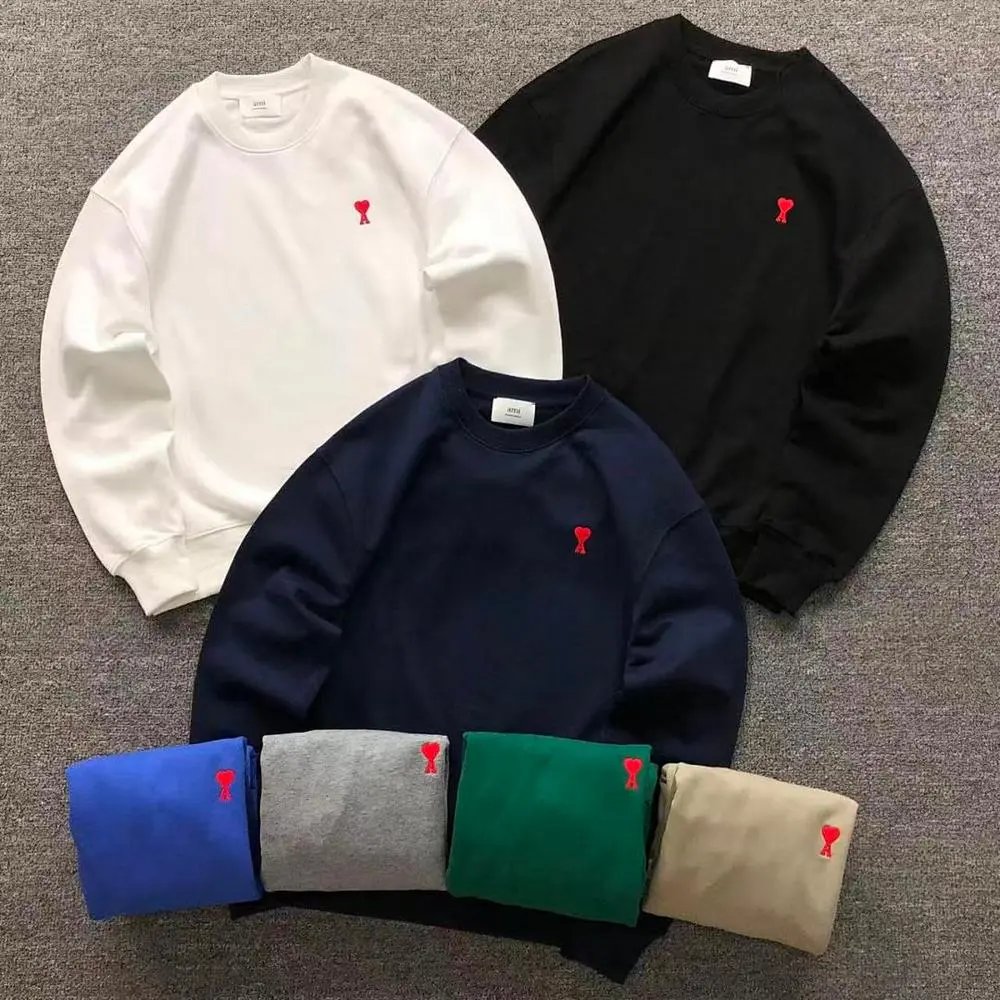 Ami small‑heart logo crew‑neck sweatshirt — W2CFinds curated find