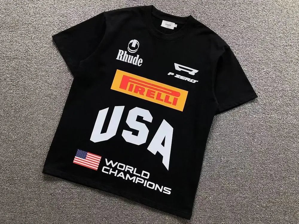 Rhude T-Shirts USA World Champions Graphic T-Shirt image 3