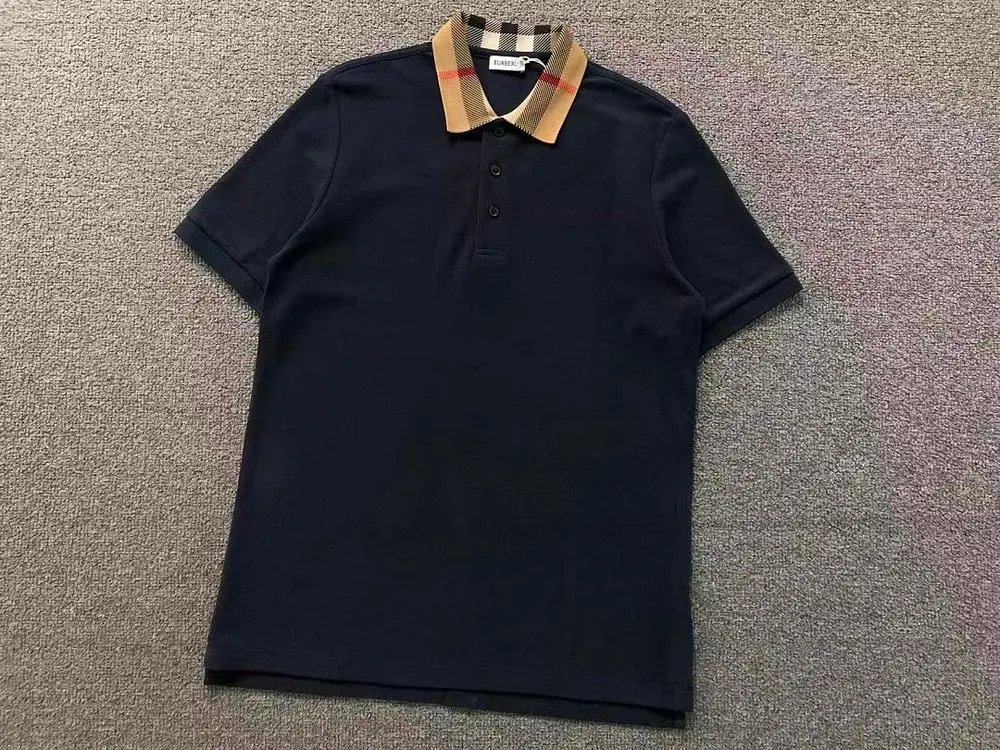 Burberry Shirts Short-Sleeve Polo Shirt with Check Collar image 3