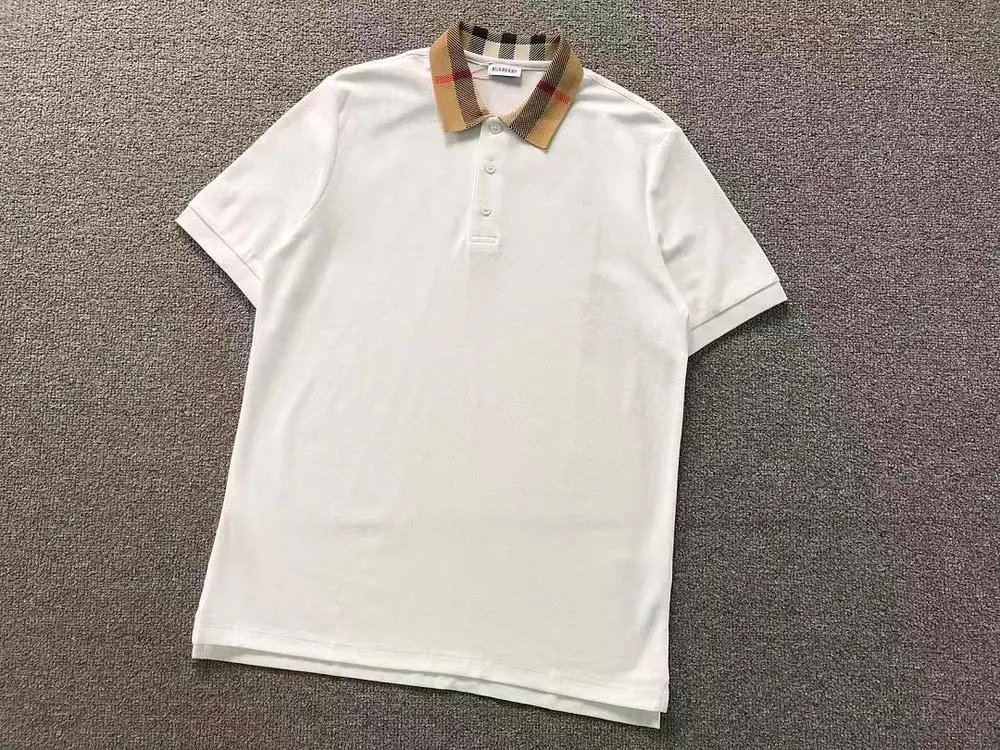 Burberry Shirts Short-Sleeve Polo Shirt with Check Collar image 6