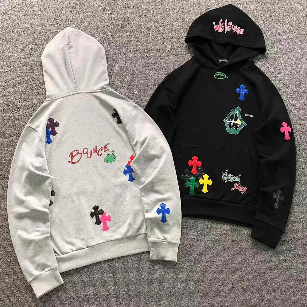Chrome Hearts colorful cross patch hoodie — W2CFinds curated find