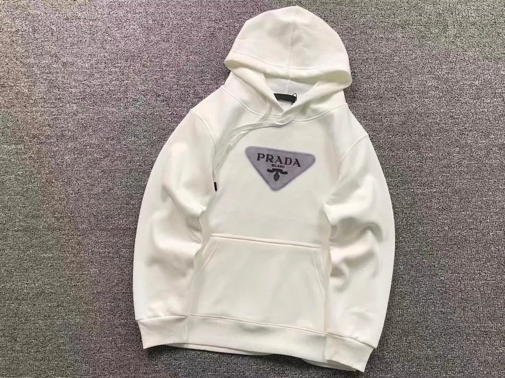 Prada Hoodies & Sweatshirts Triangle Logo Pullover Hoodie image 3
