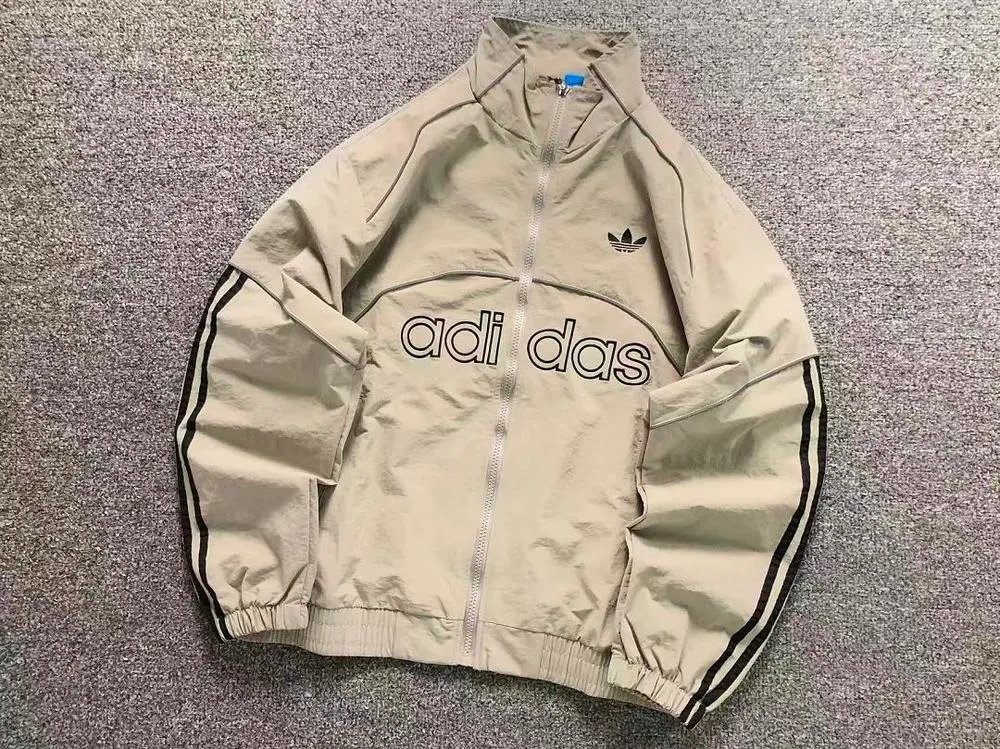 Adidas Jackets Trefoil Logo Three-Stripe Zip-Up Track Jacket image 3