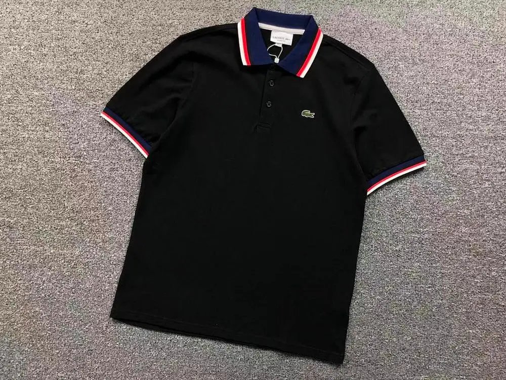Lacoste Shirts Short-Sleeve Polo Shirt with Contrast Striped Collar and Cuffs image 5