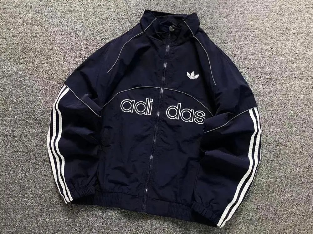 Adidas Jackets Trefoil Logo Three-Stripe Zip-Up Track Jacket image 4