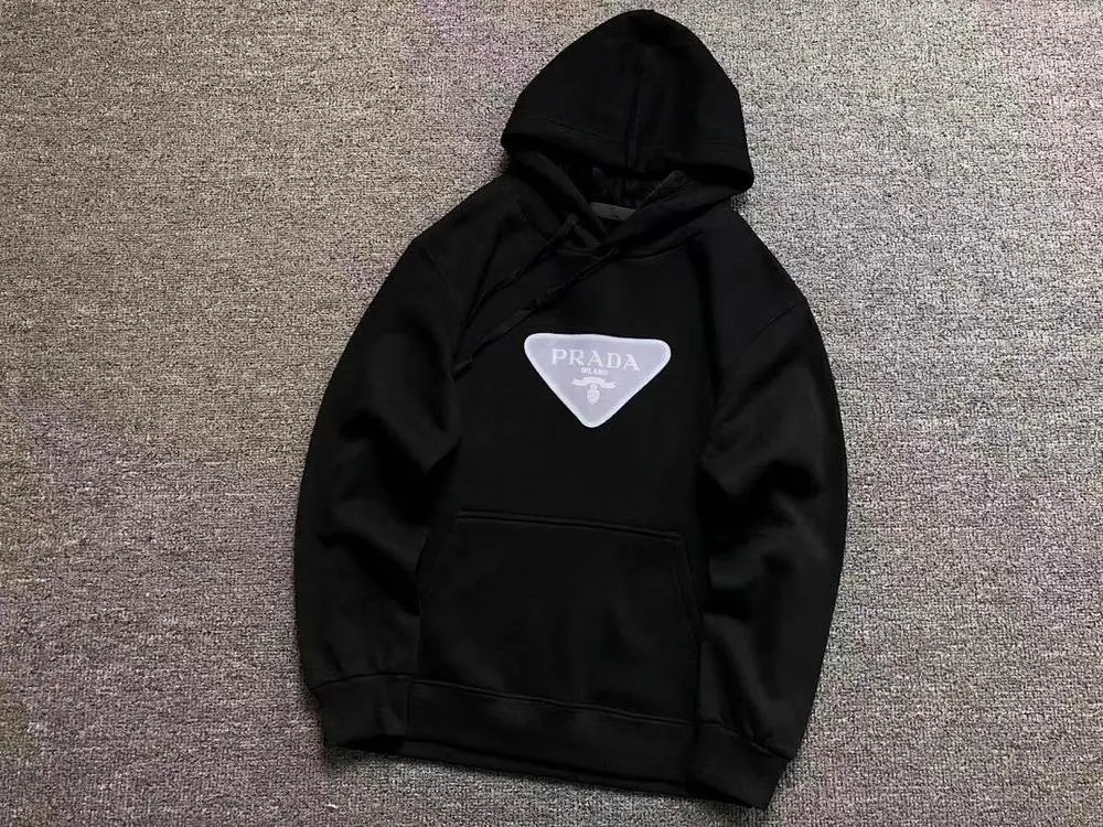 Prada Hoodies & Sweatshirts Triangle Logo Pullover Hoodie image 2