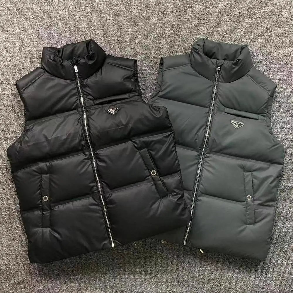 Prada stand collar down vest — W2CFinds curated find