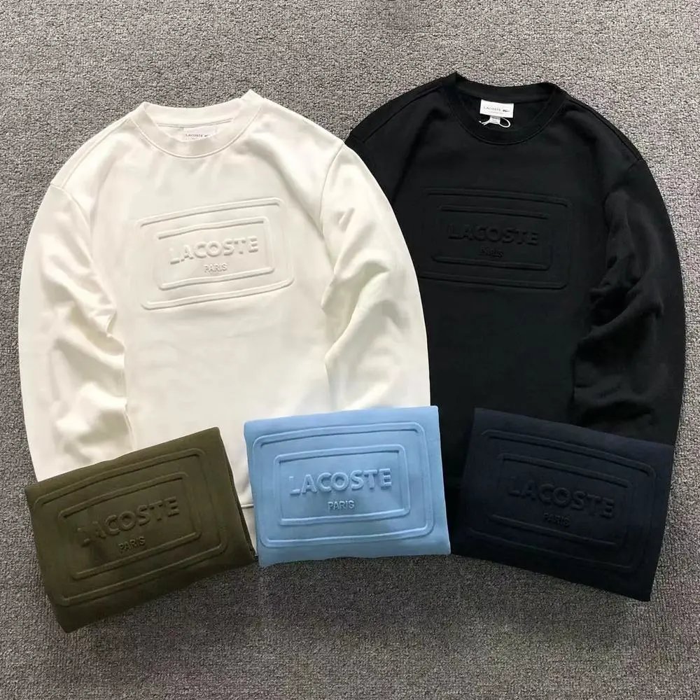 Lacoste embossed‑logo crew‑neck sweatshirt — W2CFinds curated find