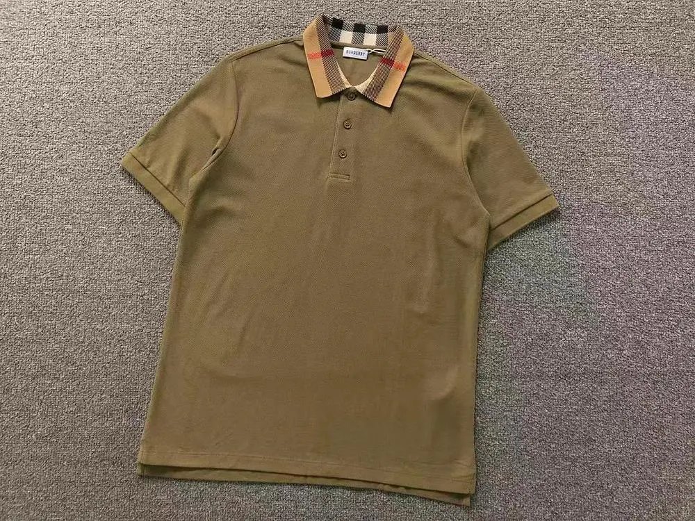 Burberry Shirts Short-Sleeve Polo Shirt with Check Collar image 4