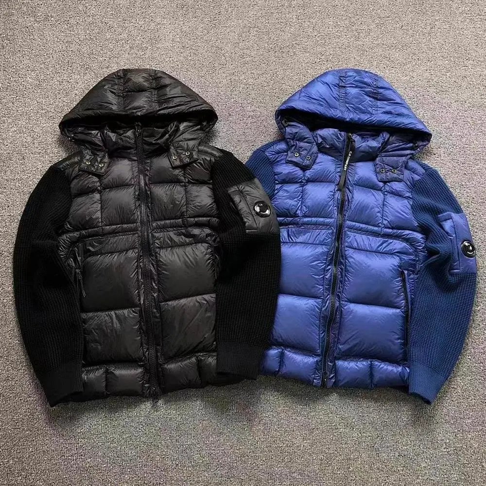 C.P. Company knit sleeve hooded down jacket — W2CFinds curated find