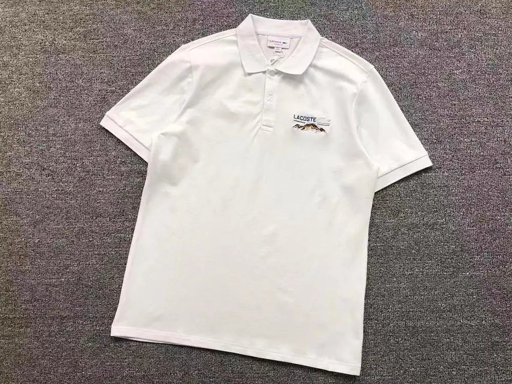 Lacoste Shirts Short-Sleeve Polo Shirt with Embroidered Crocodile Logo image 5