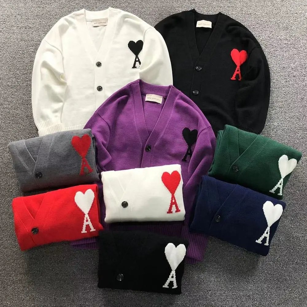 Ami heart logo V-neck cardigan — W2CFinds curated find