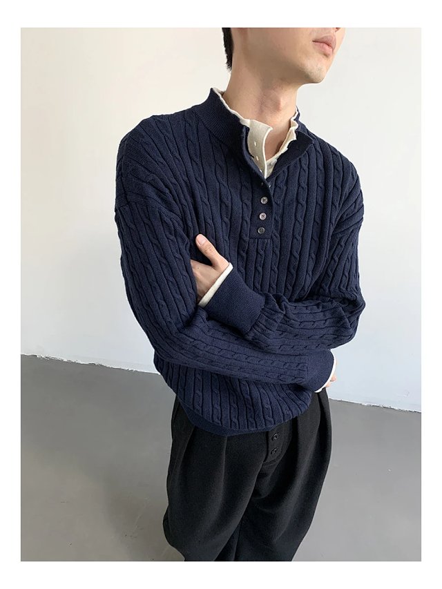 Layered Cable Knit Sweater: seller detail photo 13