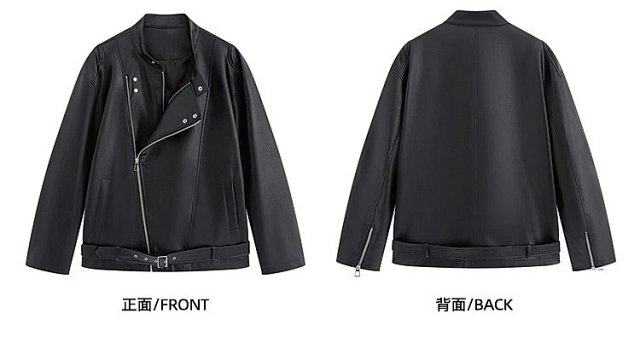 Lace Up Biker Jacket: seller detail photo 3