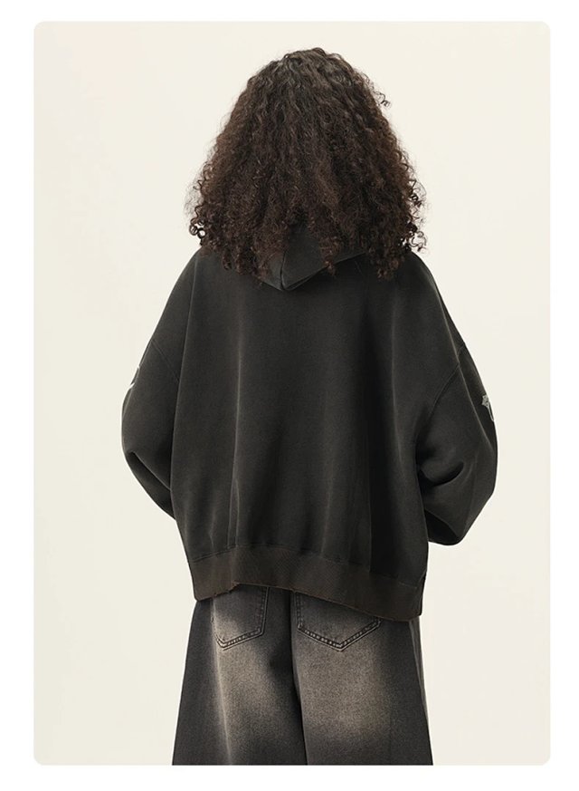 Boxy Washed Graphic Hoodie: seller detail photo 8