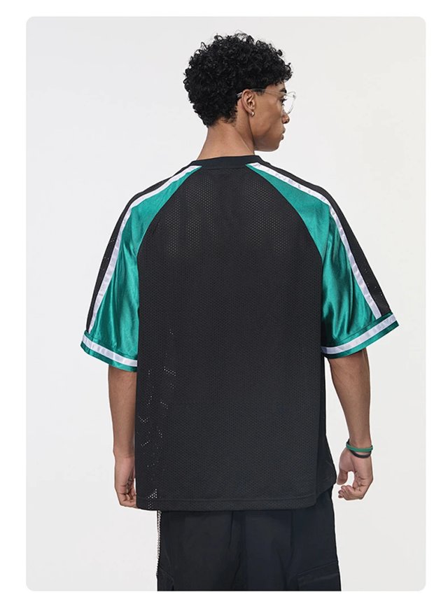 Mesh Color Block Tee: seller detail photo 11