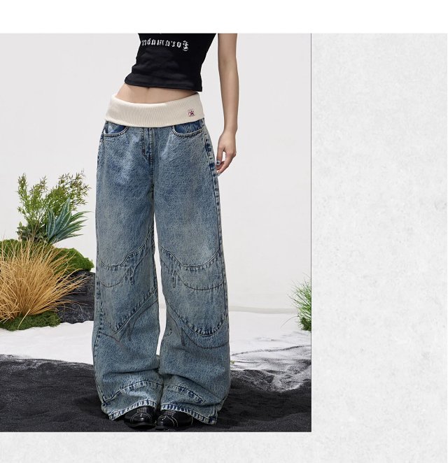 Women's Vintage Wide Leg Jeans: seller detail photo 7