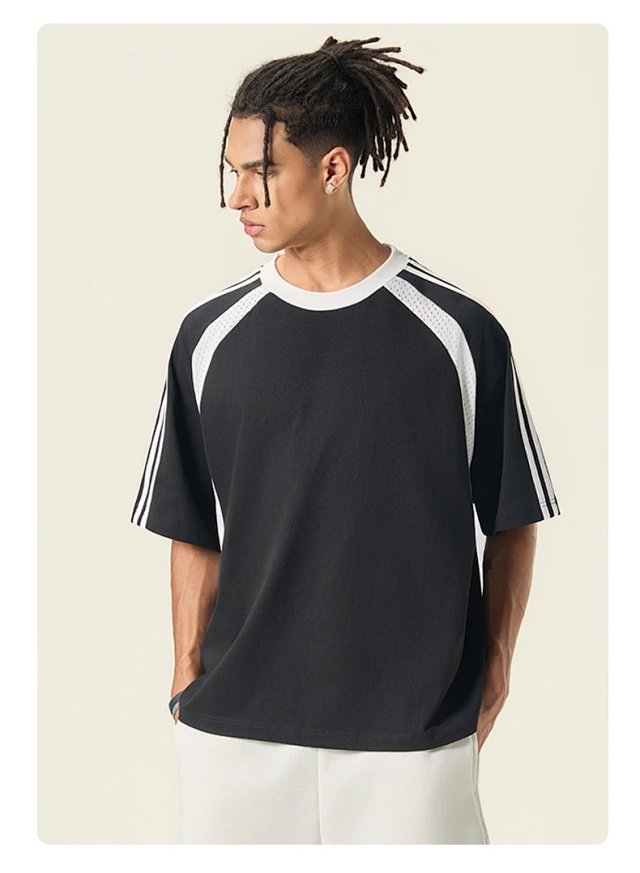 Striped Mesh Street Tee: seller detail photo 14