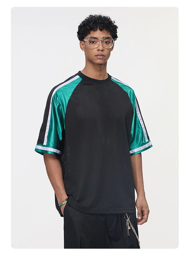 Mesh Color Block Tee: seller detail photo 9