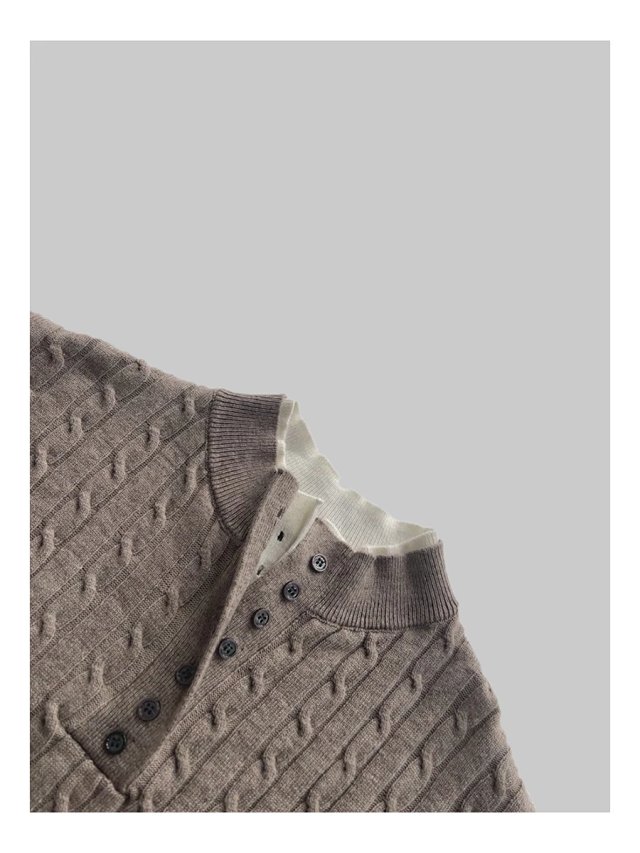 Layered Cable Knit Sweater: seller detail photo 3