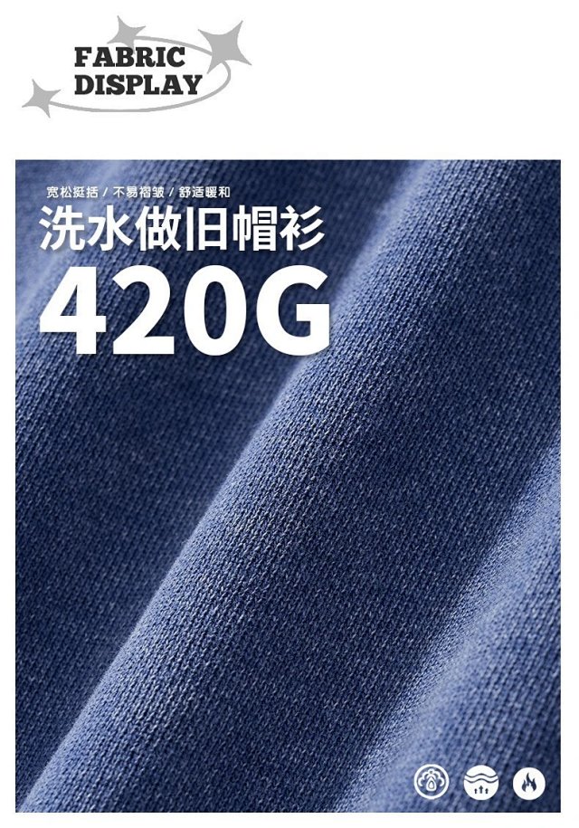 420G Heavyweight Washed Hoodie: seller detail photo 4