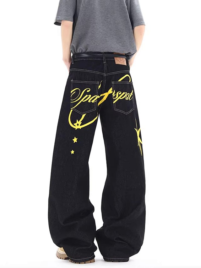Letter Print Baggy Jeans: seller detail photo 5