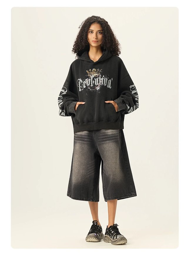 Boxy Washed Graphic Hoodie: seller detail photo 5