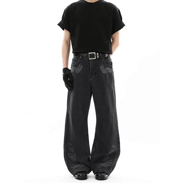 Black Wide Leg Jeans: seller detail photo 2