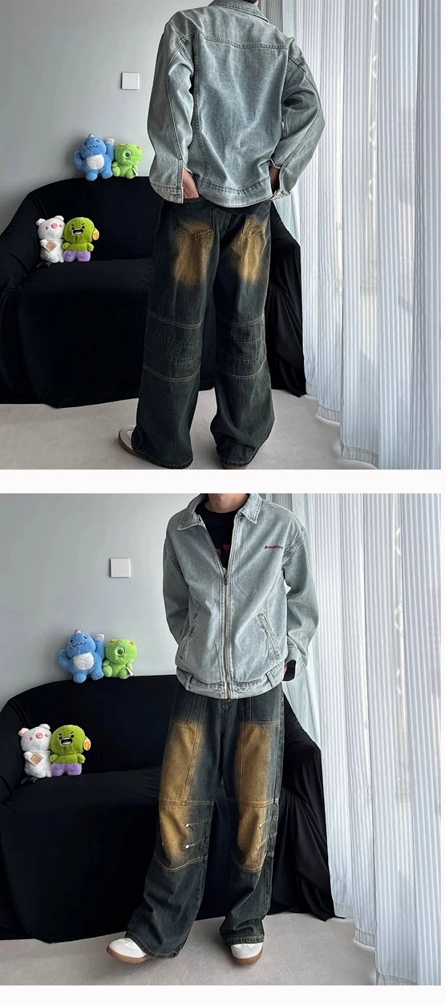 Embroidered Washed Denim Jacket: seller detail photo 4