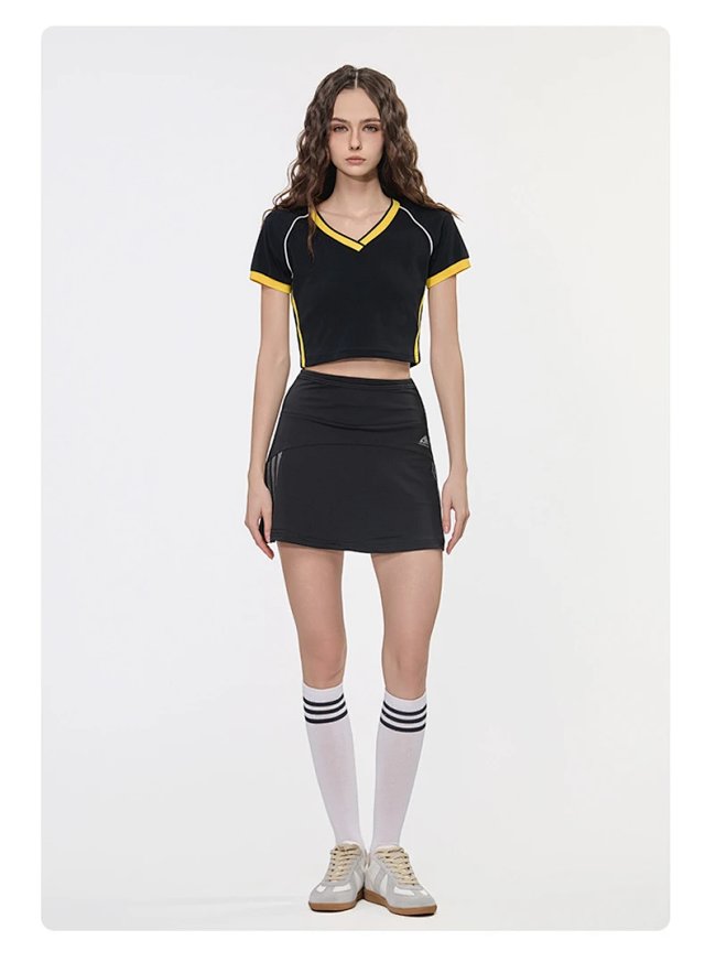 Women's Color Block Crop Tee: seller detail photo 7