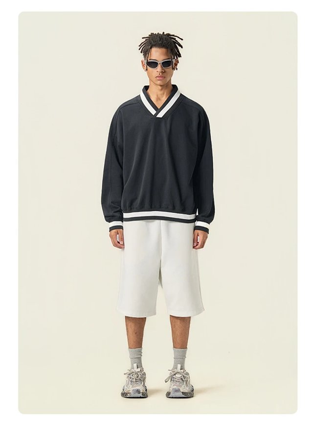 380G Boxy V Neck Sweatshirt: seller detail photo 7