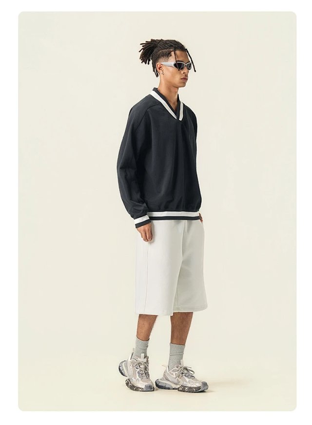 380G Boxy V Neck Sweatshirt: seller detail photo 9