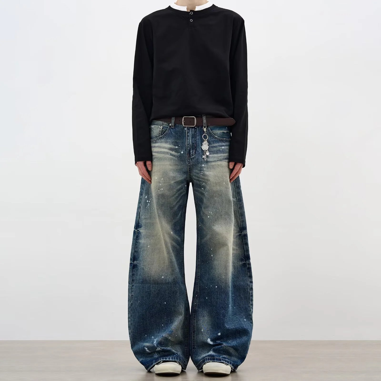 Paint Wash Wide Leg Jeans | 1 colorways