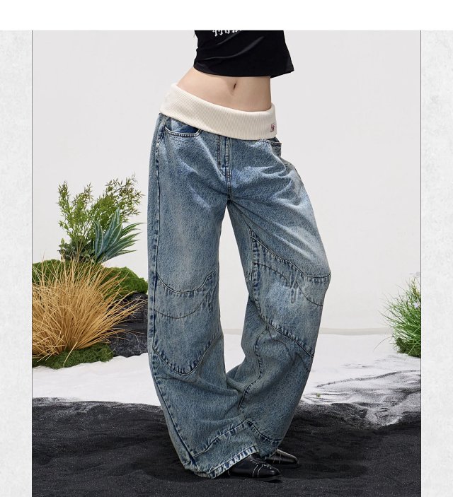 Women's Vintage Wide Leg Jeans: seller detail photo 12