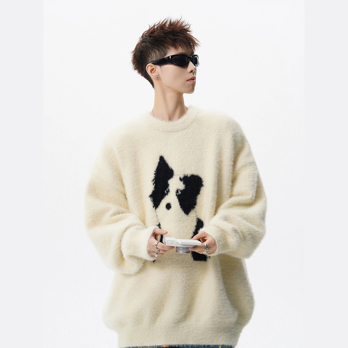 Cartoon Dog Knit Sweater | 1 colorways