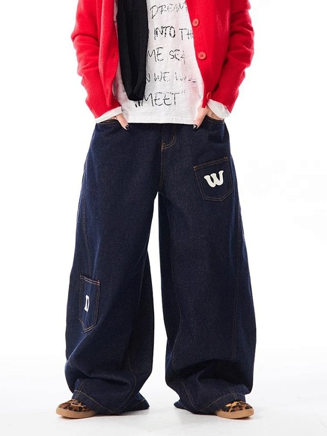 Raw Denim Wide Leg Jeans: seller detail photo 8