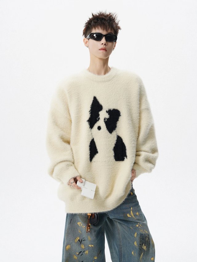 Cartoon Dog Knit Sweater: seller detail photo 14