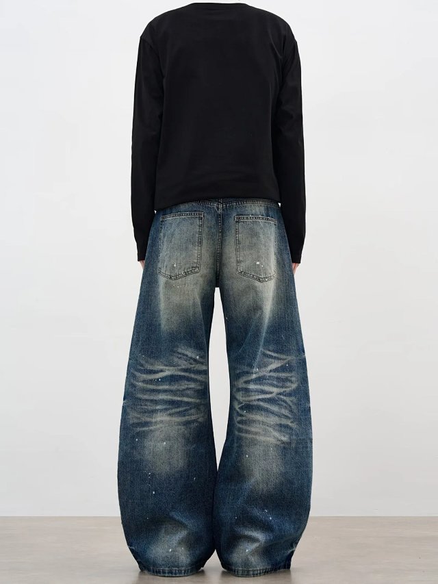 Paint Wash Wide Leg Jeans: seller detail photo 6