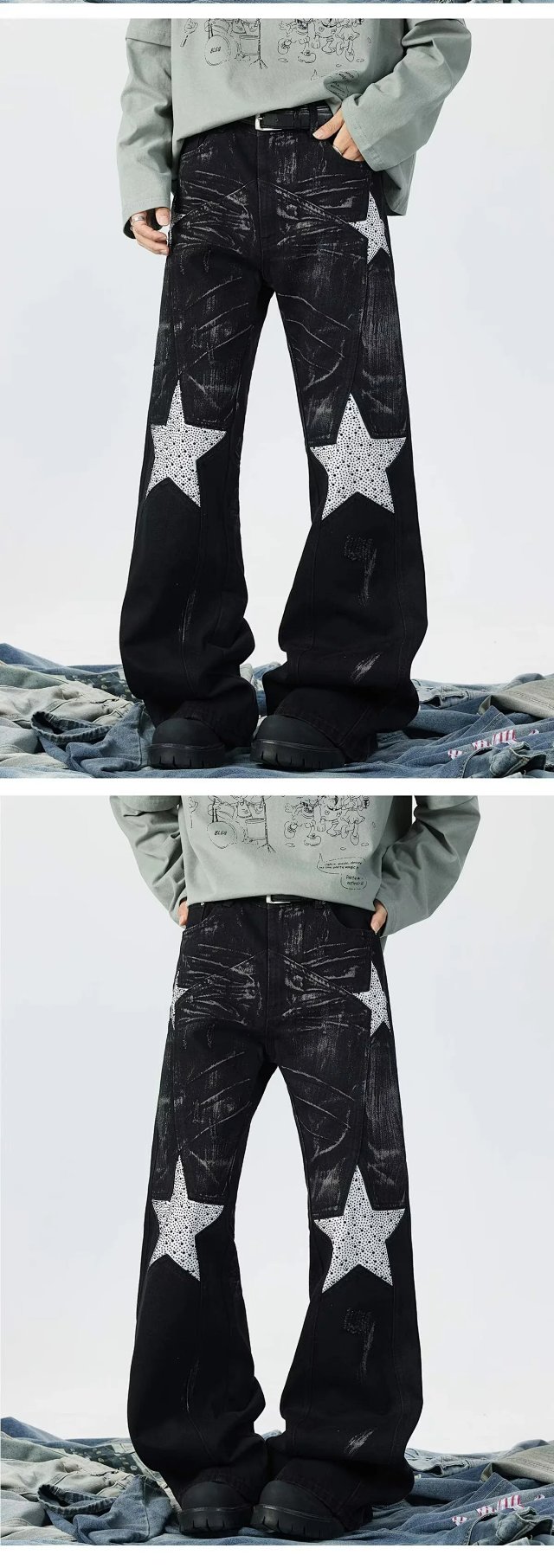 Star Stud Flared Jeans: seller detail photo 3