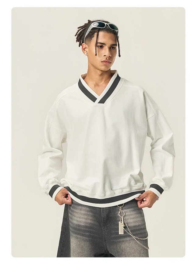 380G Boxy V Neck Sweatshirt: seller detail photo 12