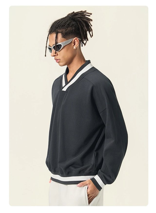380G Boxy V Neck Sweatshirt: seller detail photo 8